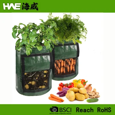 China Factory Low Price Plant Grow Bags with Handles for Strawberry, Tomato, Potato, Peanut and Other Plants