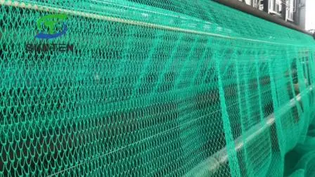 Green HDPE Fall Arrest Net, Construction Safety Catch Net, Anti-Falling Net, Cargo Climbing Net